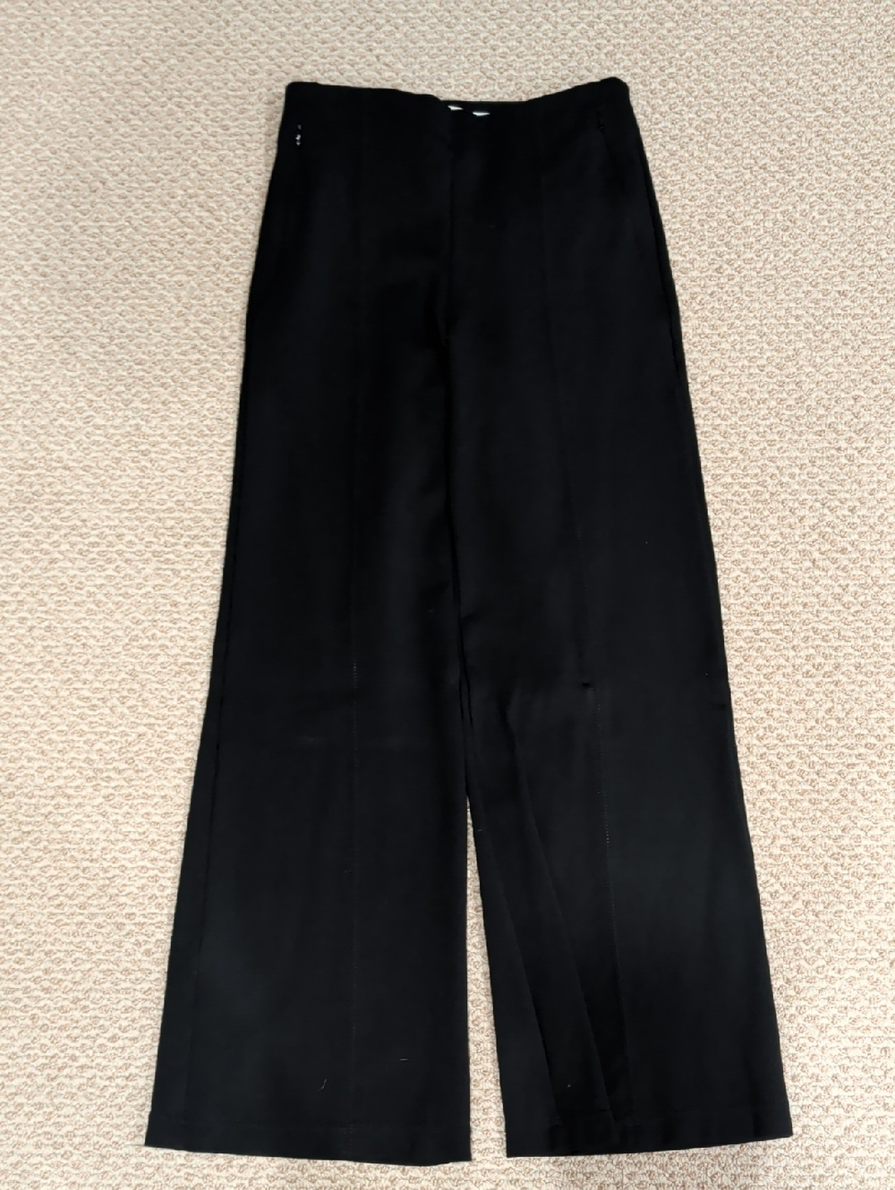 LOFT Black Wide-Leg Trousers